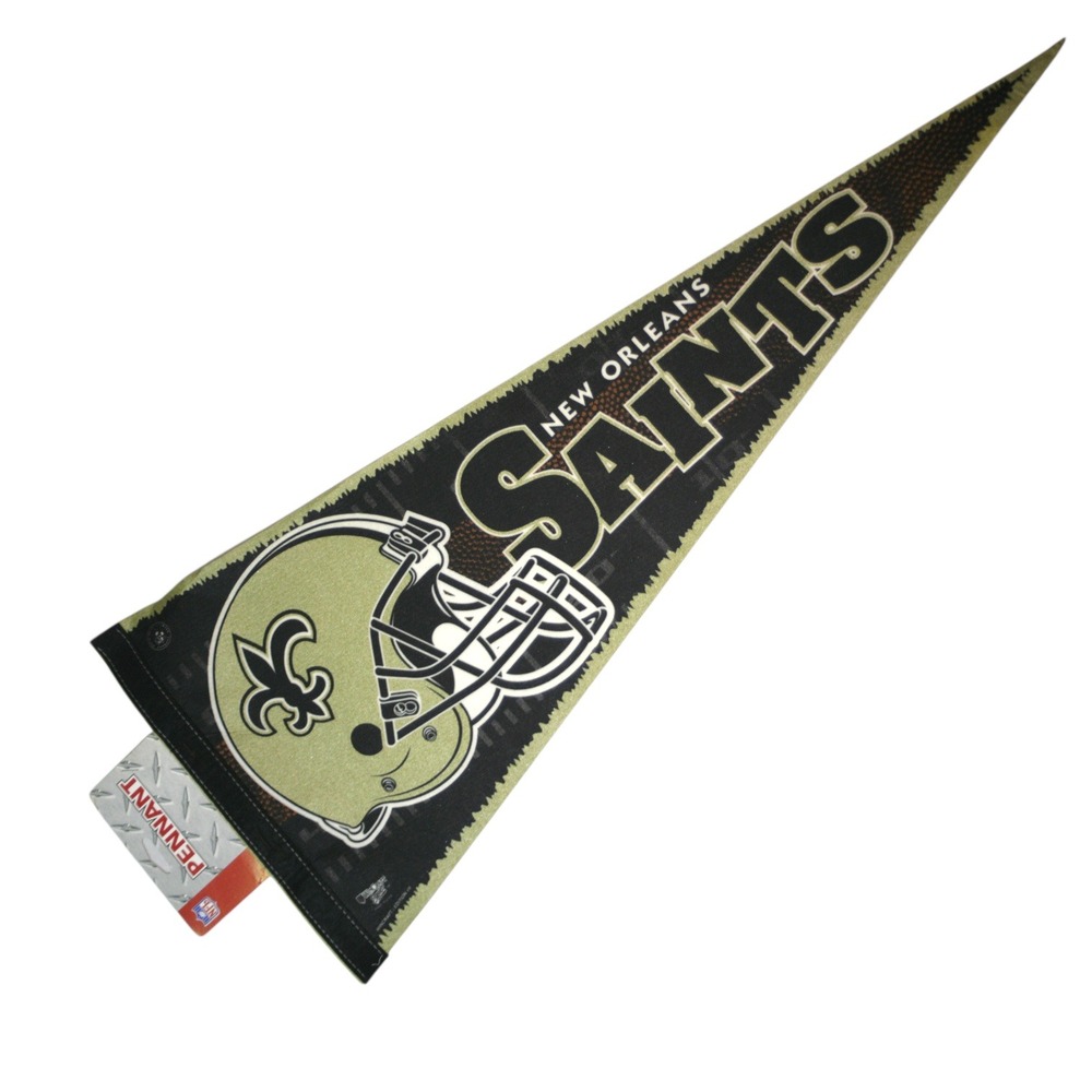 VTG NOS WinCraft New Orleans Saints Pennant NFL Tm Helmet Felt USA Deadstock Y2K